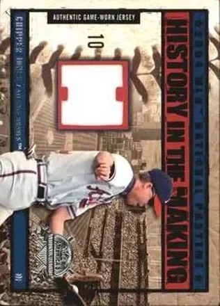 2004 Fleer National Pastime - History in the Making Jersey #HM-CJ - Chipper Jones - Atlanta Braves