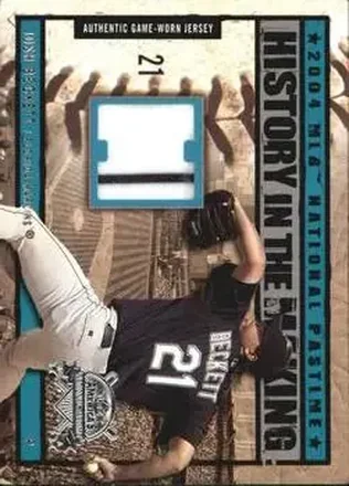 2004 Fleer National Pastime - History in the Making Jersey #HM-JB - Josh Beckett - Florida Marlins