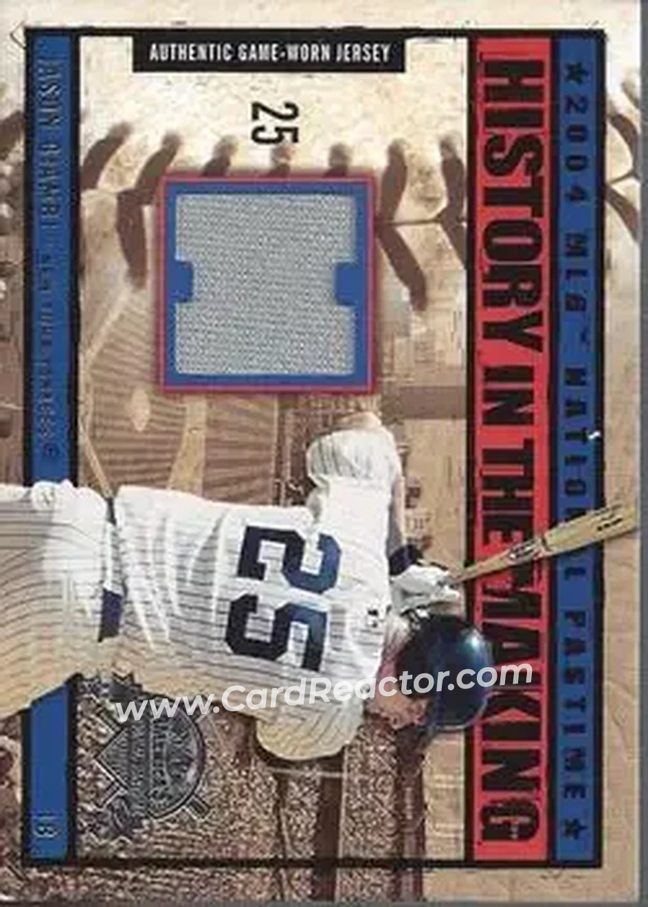 2004 Fleer National Pastime - History in the Making Jersey #HM-JG - Jason Giambi - New York Yankees - Front