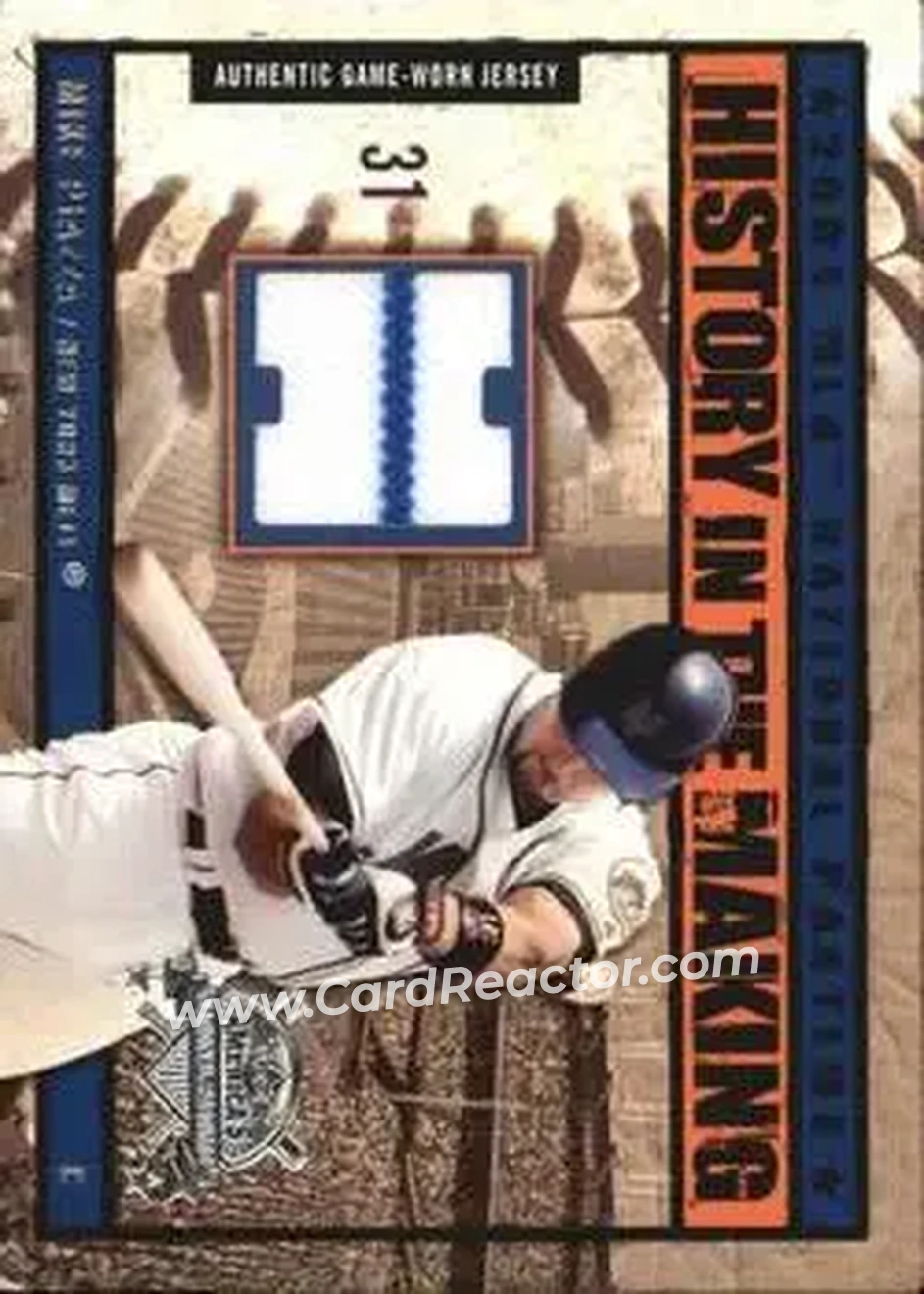 2004 Fleer National Pastime - History in the Making Jersey #HM-MP - Mike Piazza - New York Mets - Front