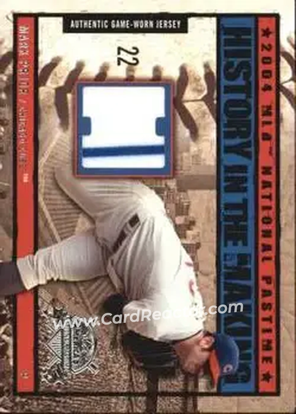 2004 Fleer National Pastime - History in the Making Jersey #HM-MPR - Mark Prior - Chicago Cubs - Front