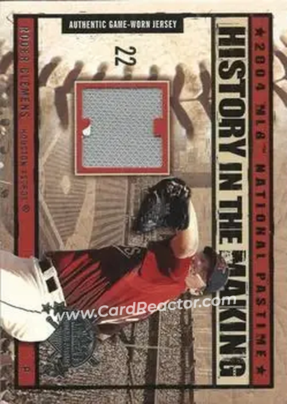 2004 Fleer National Pastime - History in the Making Jersey #HM-RC - Roger Clemens - Houston Astros - Front