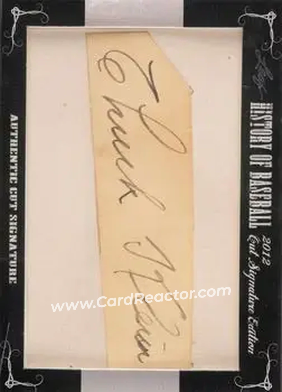 2012 Leaf Cut Signature History of Baseball #NNO - Chuck Klein - Front 2012 Leaf Cut Signature History of Baseball #NNO - Chuck Klein - Front