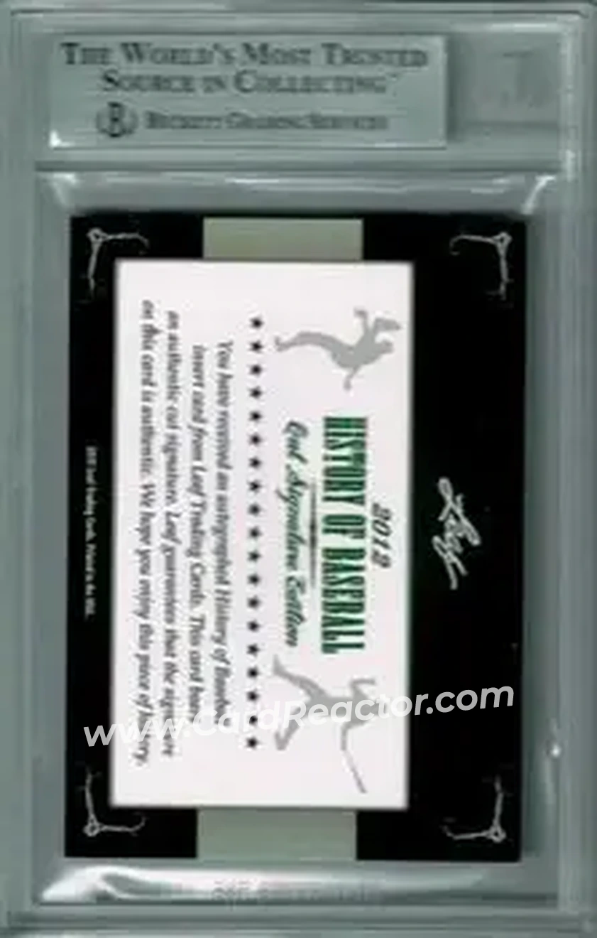 2012 Leaf Cut Signature History of Baseball #NNO - Clem Labine - Back 2012 Leaf Cut Signature History of Baseball #NNO - Clem Labine - Back