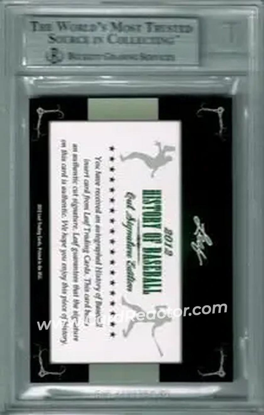 2012 Leaf Cut Signature History of Baseball #NNO - Dick Groat - Back