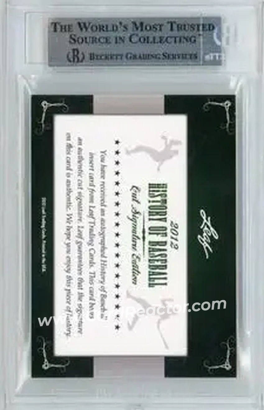 2012 Leaf Cut Signature History of Baseball #NNO - Dick Hall - Back