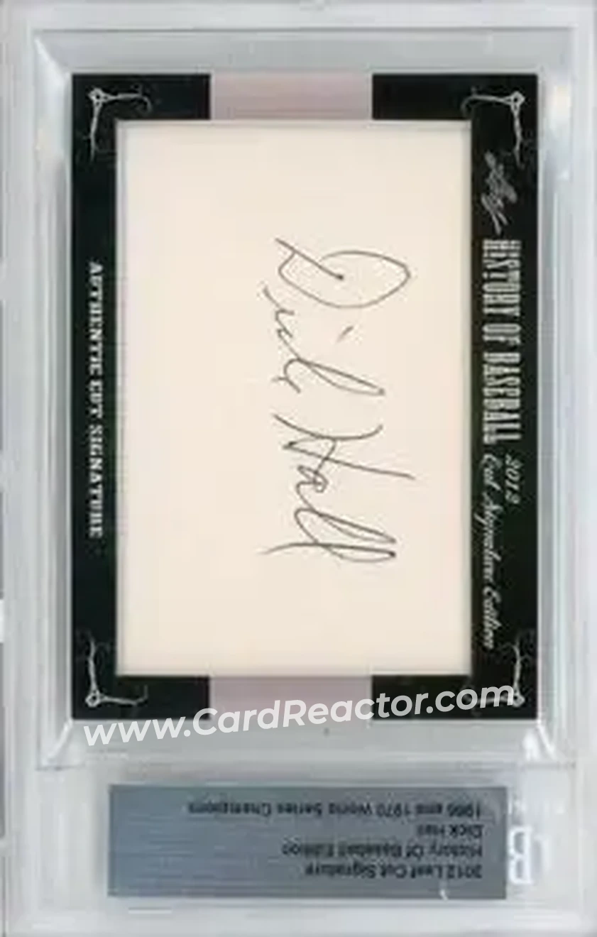 2012 Leaf Cut Signature History of Baseball #NNO - Dick Hall - Front