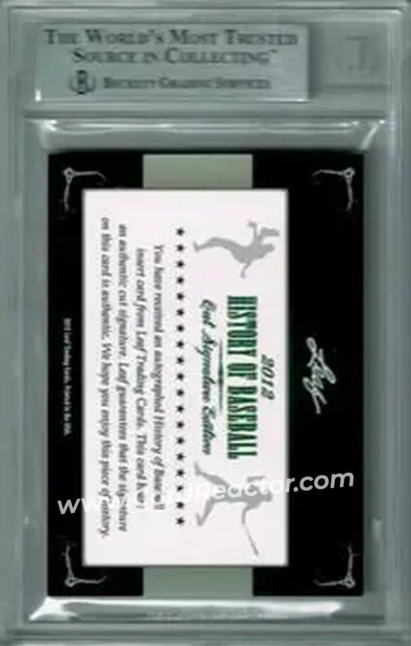 2012 Leaf Cut Signature History of Baseball #NNO - Dick Radatz - Back