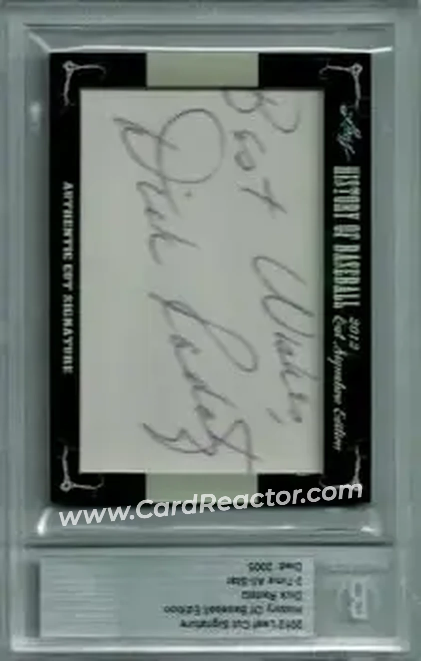 2012 Leaf Cut Signature History of Baseball #NNO - Dick Radatz - Front