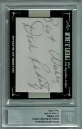 2012 Leaf Cut Signature History of Baseball #NNO - Dick Radatz