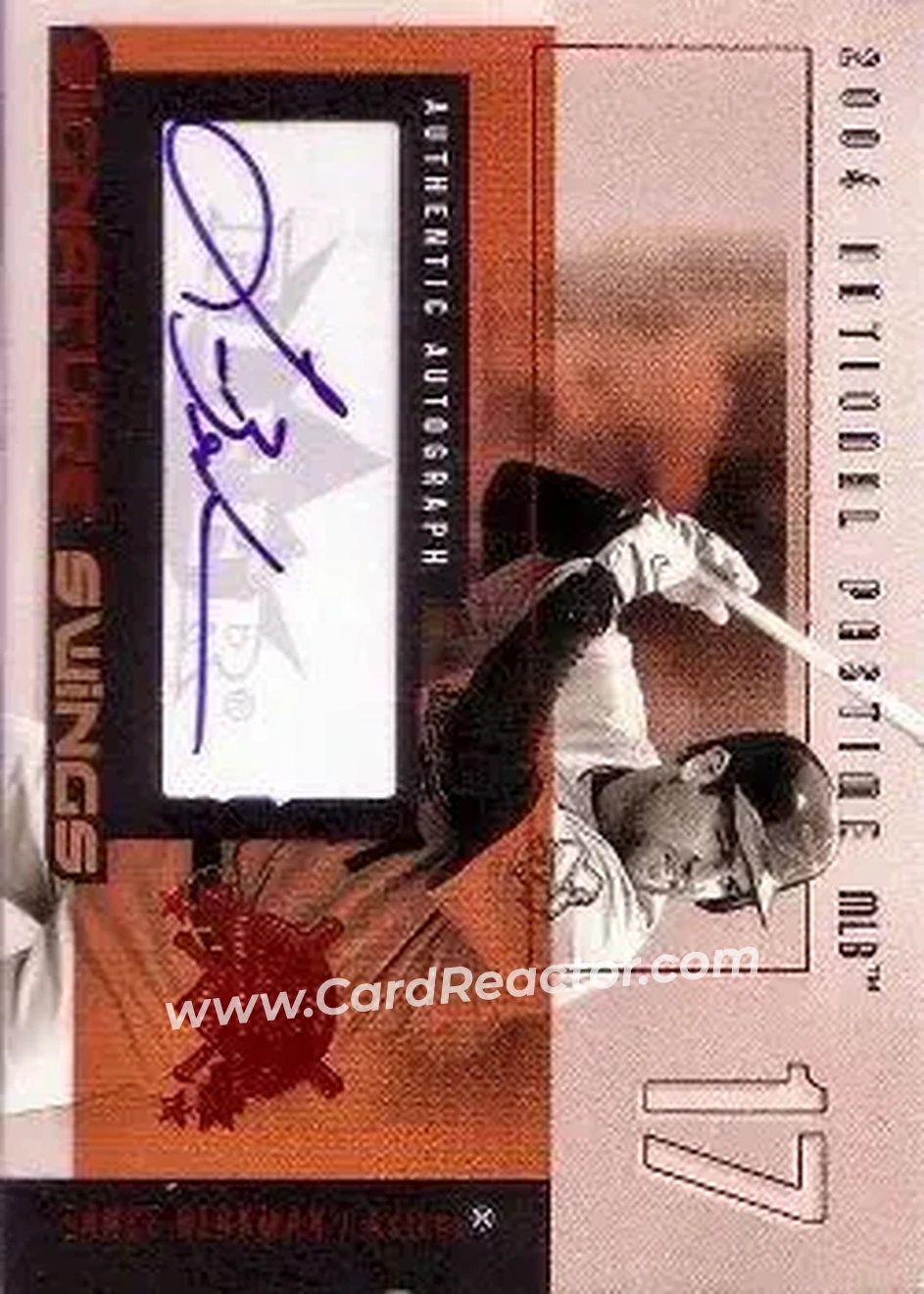 2004 Fleer National Pastime - Signature Swings Red #SSA-LB - Lance Berkman - Houston Astros - Front