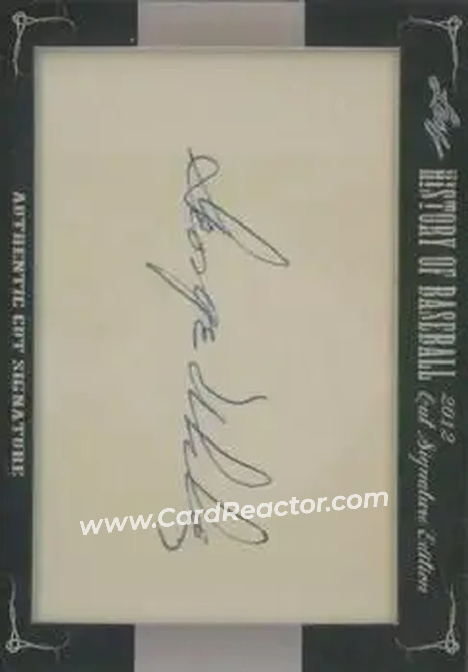 2012 Leaf Cut Signature History of Baseball #NNO - George Uhle - Front 2012 Leaf Cut Signature History of Baseball #NNO - George Uhle - Front