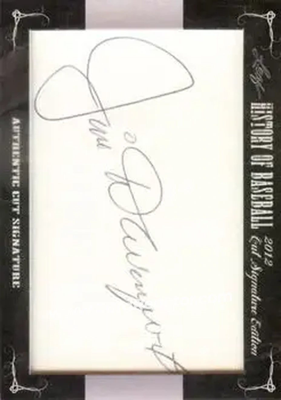2012 Leaf Cut Signature History of Baseball #NNO - Jim Davenport - Front