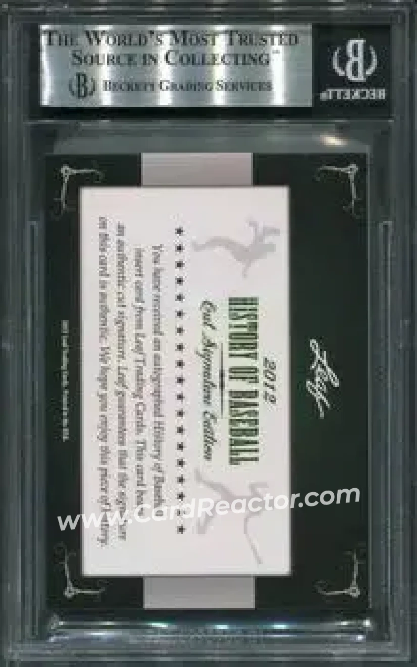 2012 Leaf Cut Signature History of Baseball #NNO - John Kruk - Back 2012 Leaf Cut Signature History of Baseball #NNO - John Kruk - Back