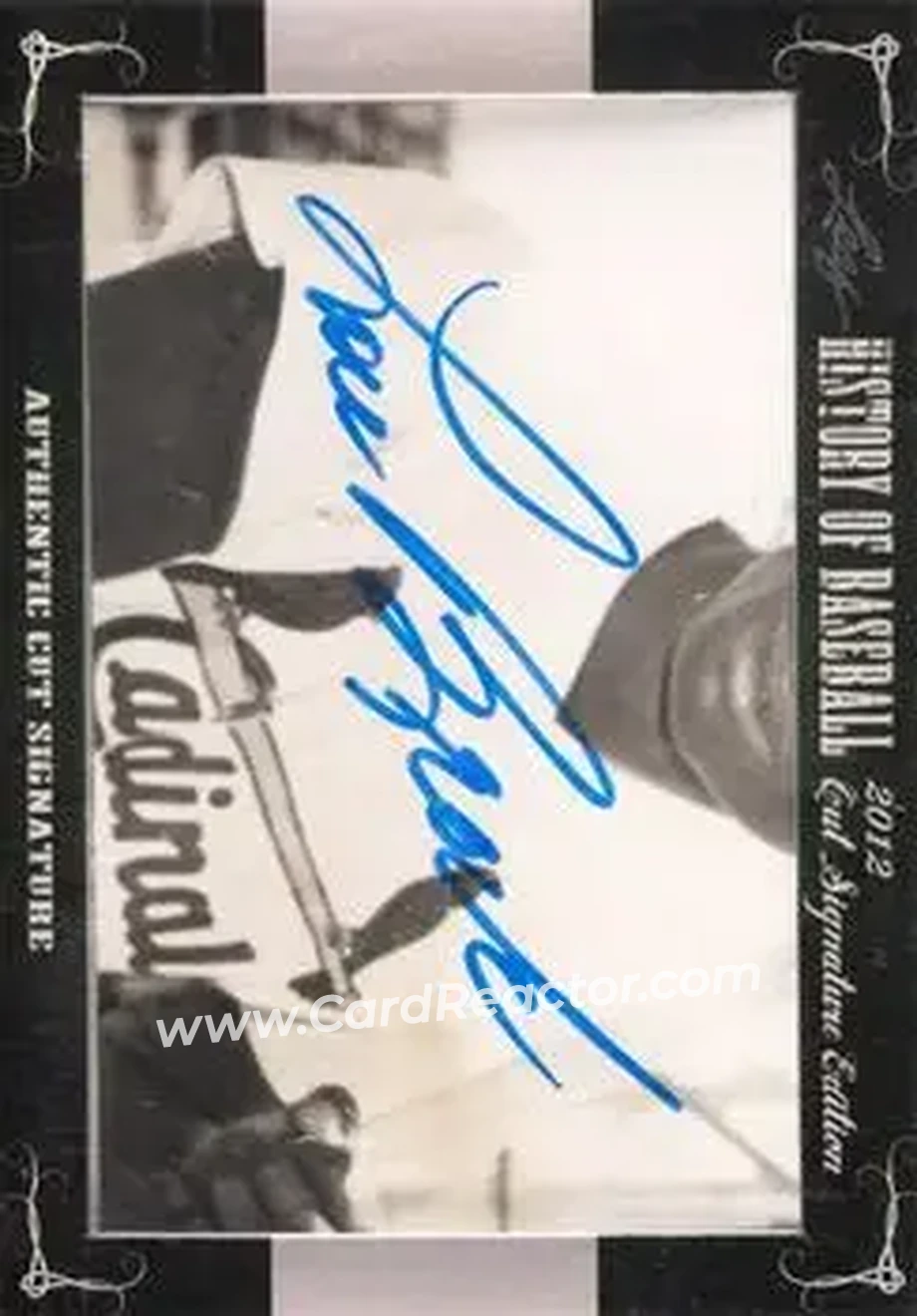 2012 Leaf Cut Signature History of Baseball #NNO - Lou Brock - Front 2012 Leaf Cut Signature History of Baseball #NNO - Lou Brock - Front