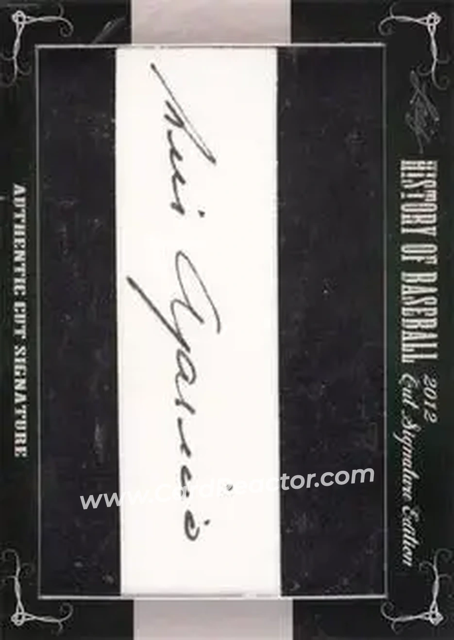 2012 Leaf Cut Signature History of Baseball #NNO - Luis Aparicio - Front 2012 Leaf Cut Signature History of Baseball #NNO - Luis Aparicio - Front
