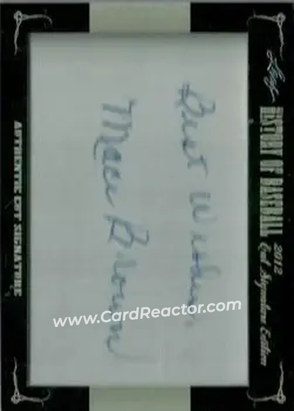2012 Leaf Cut Signature History of Baseball #NNO - Mace Brown - Front