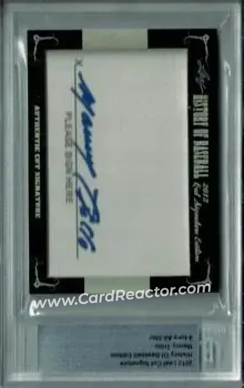 2012 Leaf Cut Signature History of Baseball #NNO - Manny Trillo - Front