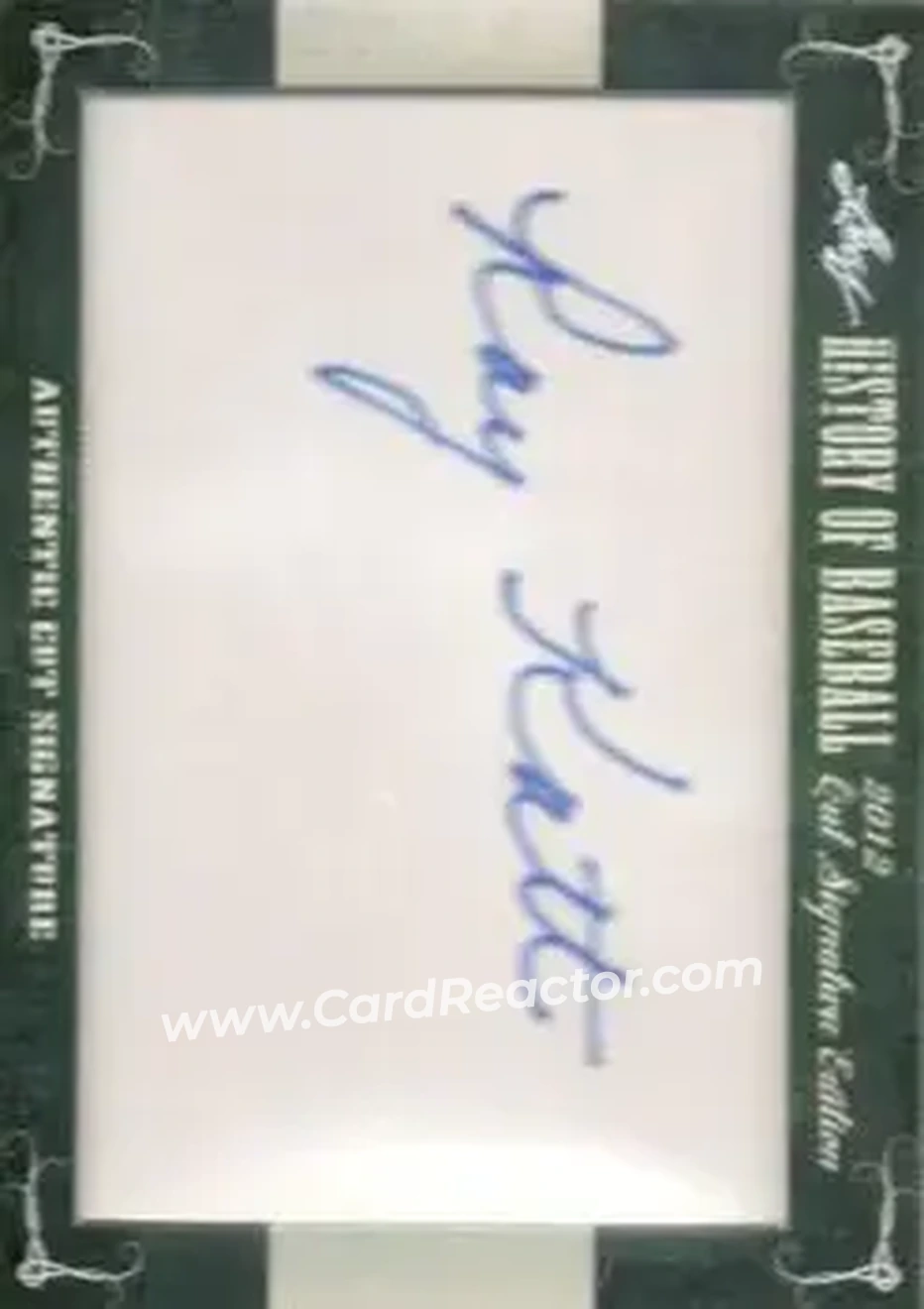 2012 Leaf Cut Signature History of Baseball #NNO - Ray Katt - Front 2012 Leaf Cut Signature History of Baseball #NNO - Ray Katt - Front