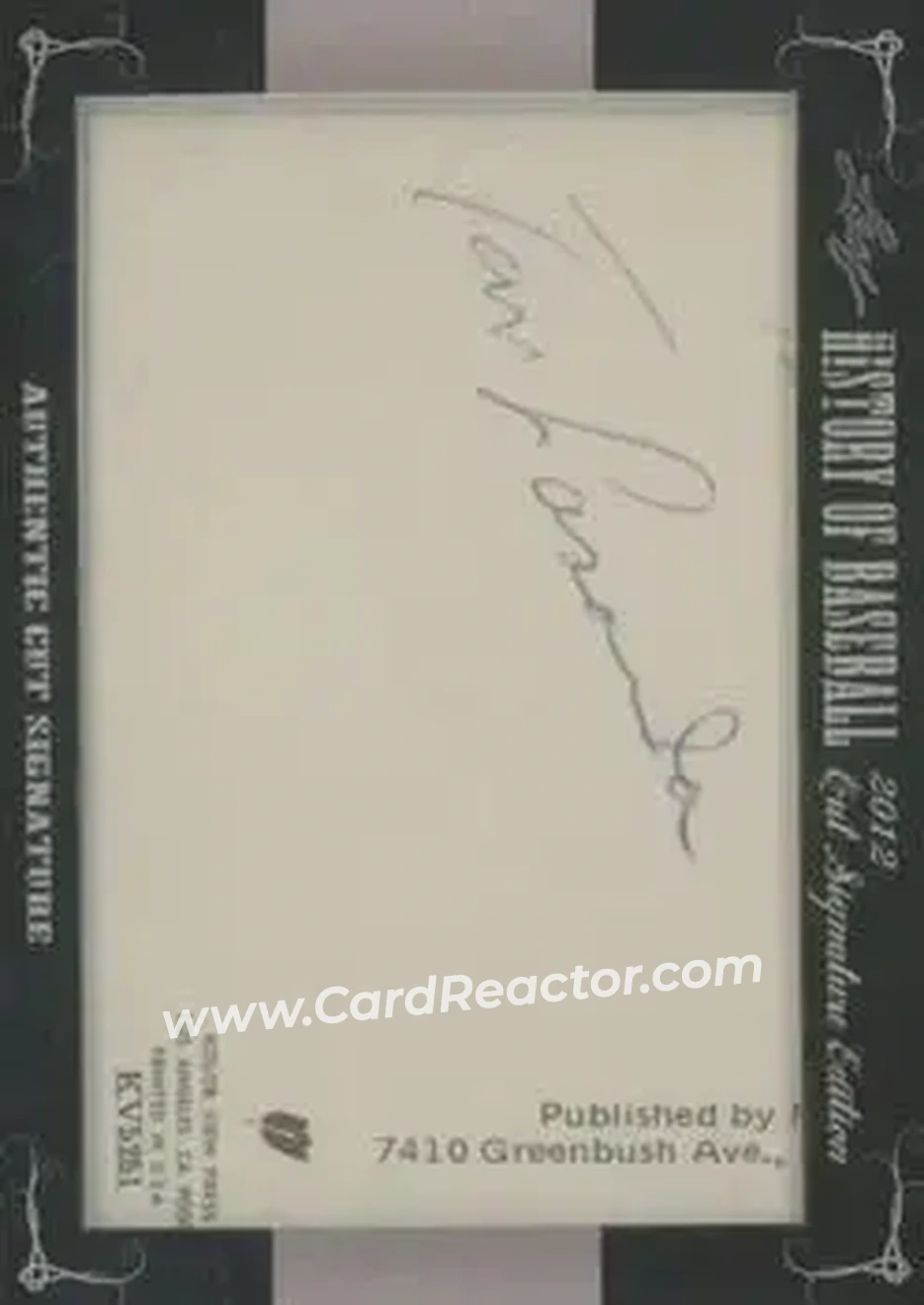 2012 Leaf Cut Signature History of Baseball #NNO - Tom Lasorda - Front