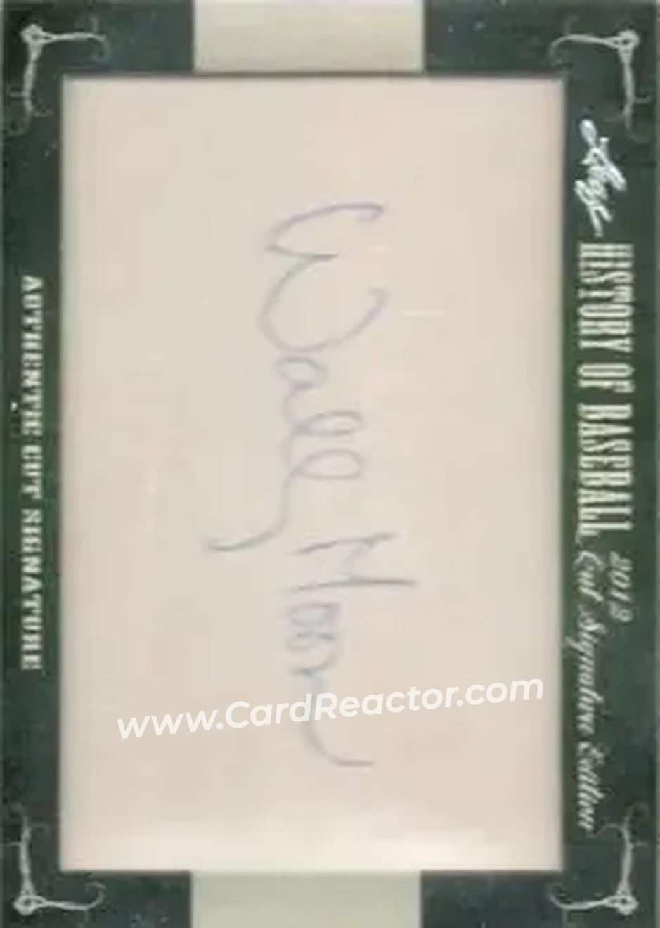 2012 Leaf Cut Signature History of Baseball #NNO - Wally Moon - Front