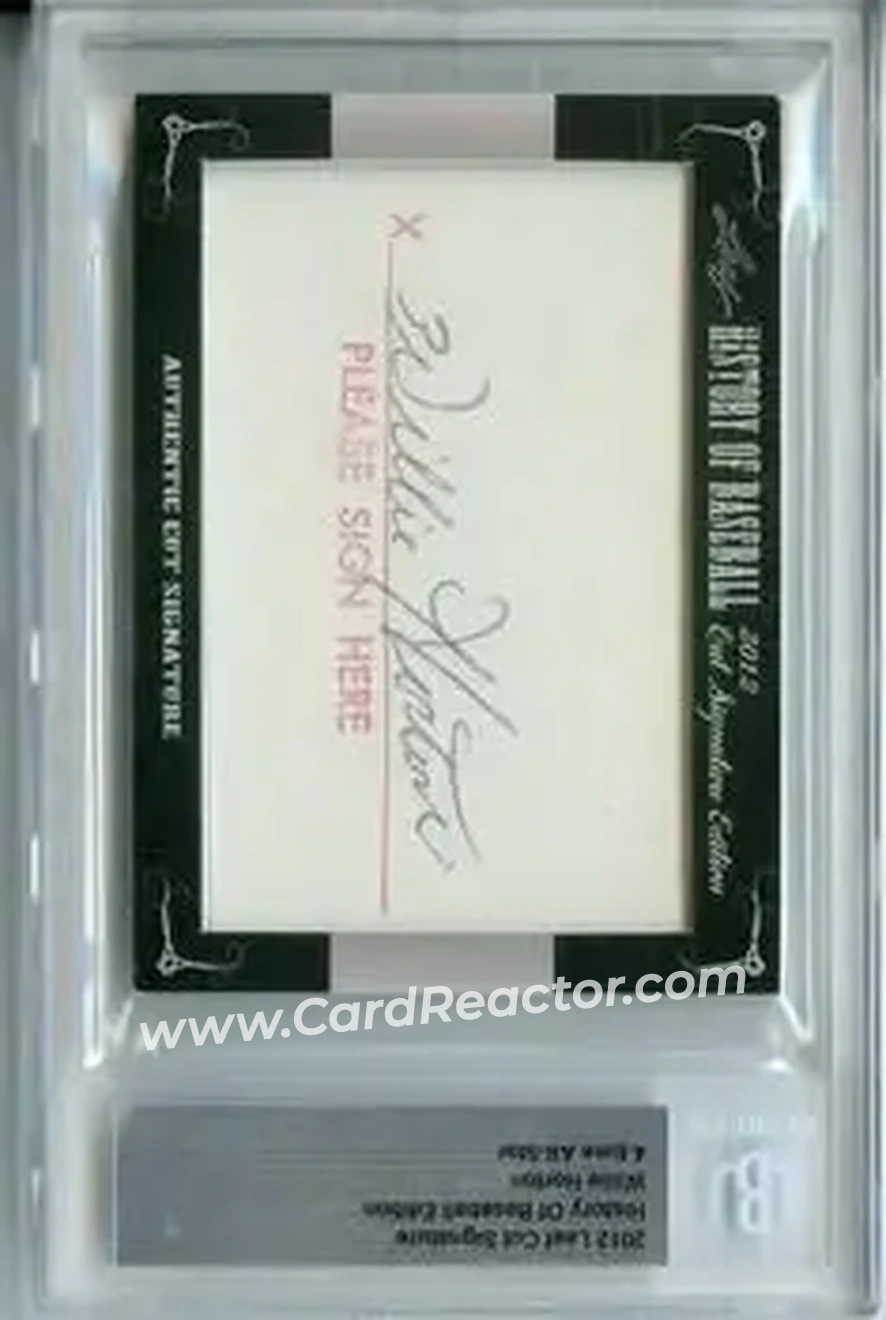 2012 Leaf Cut Signature History of Baseball #NNO - Willie Horton - Front