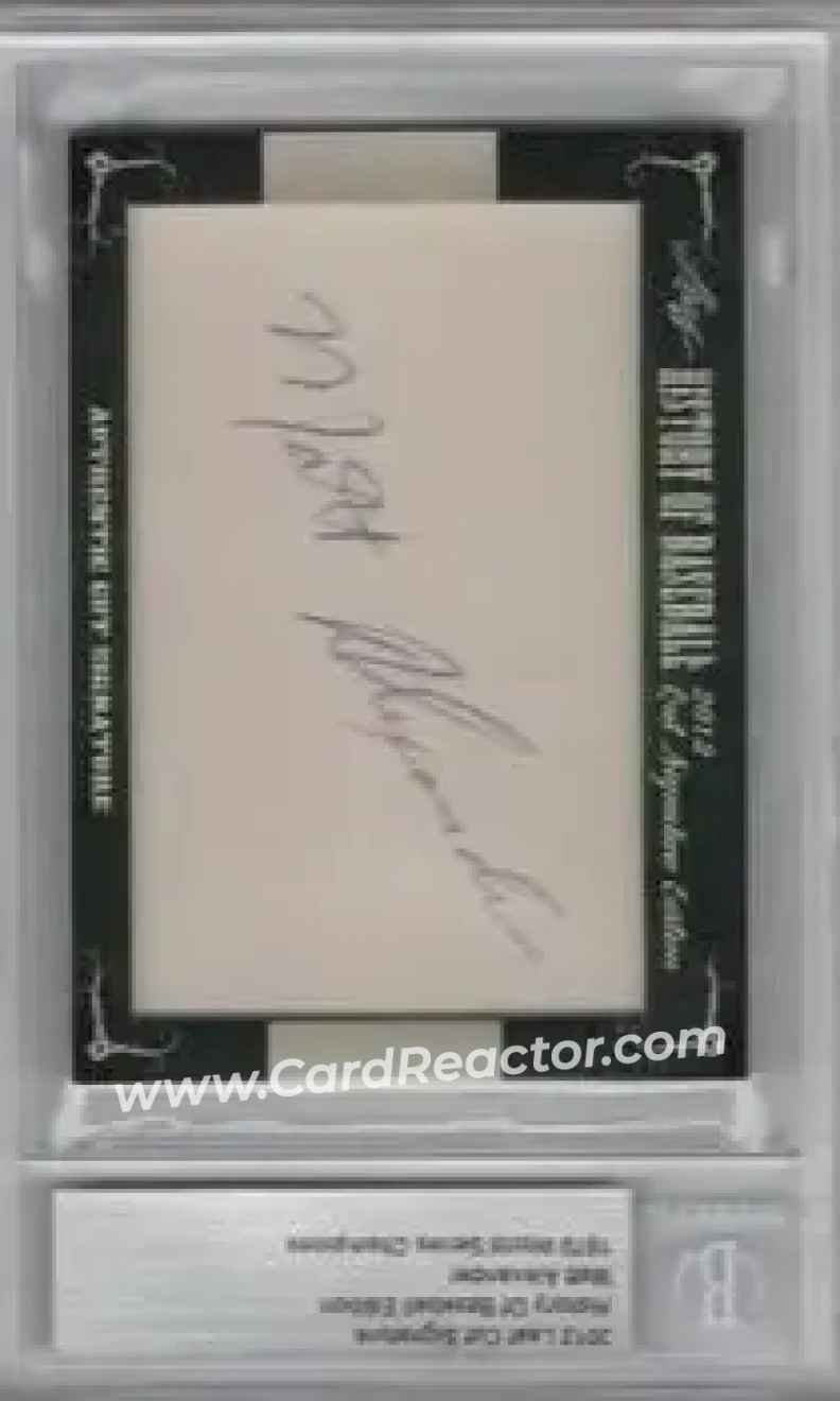 2012 Leaf Cut Signature History of Baseball #NNO - Matt Alexander - Front
