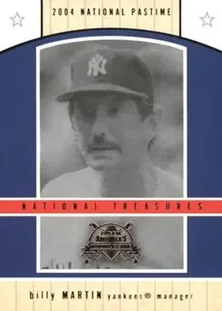 2004 Fleer National Pastime - National Treasures #11NT - Billy Martin - New York Yankees