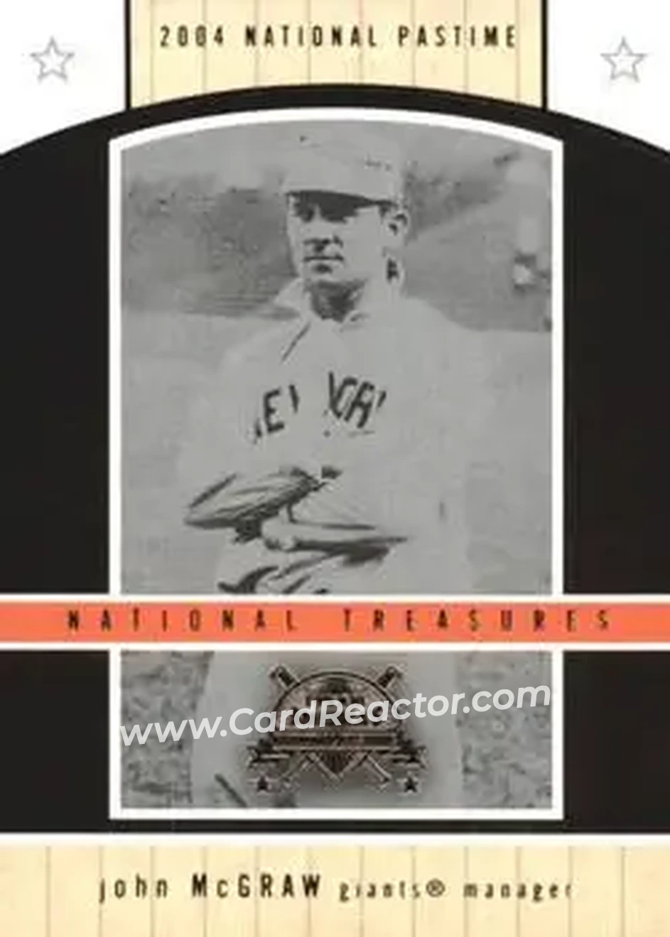 2004 Fleer National Pastime - National Treasures #12NT - John McGraw - New York Giants - Front