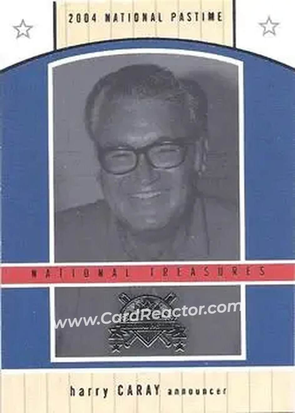 2004 Fleer National Pastime - National Treasures #17NT - Harry Caray - Front