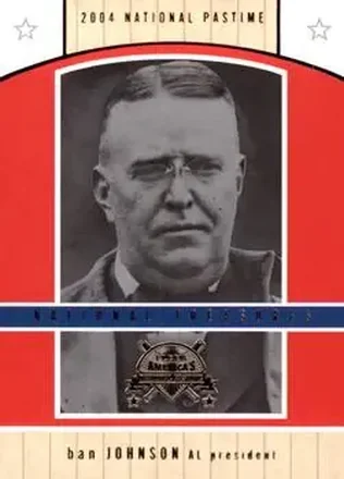 2004 Fleer National Pastime #18NT National Treasures Ban Johnson