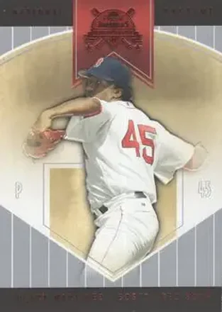 2004 Fleer National Pastime - Red Foil #3 - Pedro Martinez - Boston Red Sox