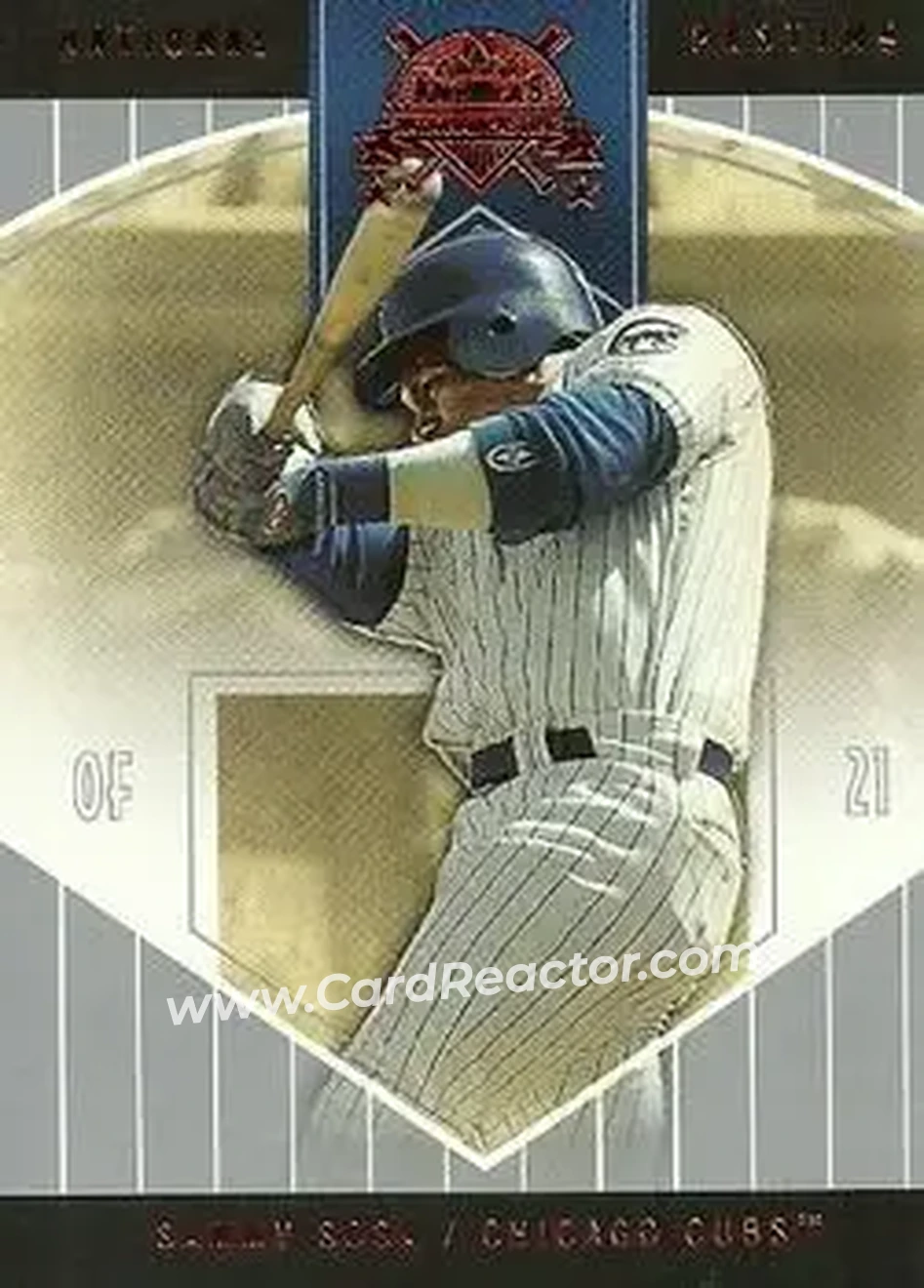 2004 Fleer National Pastime - Red Foil #4 - Sammy Sosa - Chicago Cubs - Front 2004 Fleer National Pastime - Red Foil #4 - Sammy Sosa - Chicago Cubs - Front