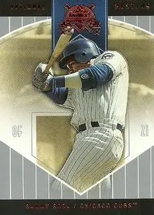 2004 Fleer National Pastime - Red Foil #4 - Sammy Sosa - Chicago Cubs