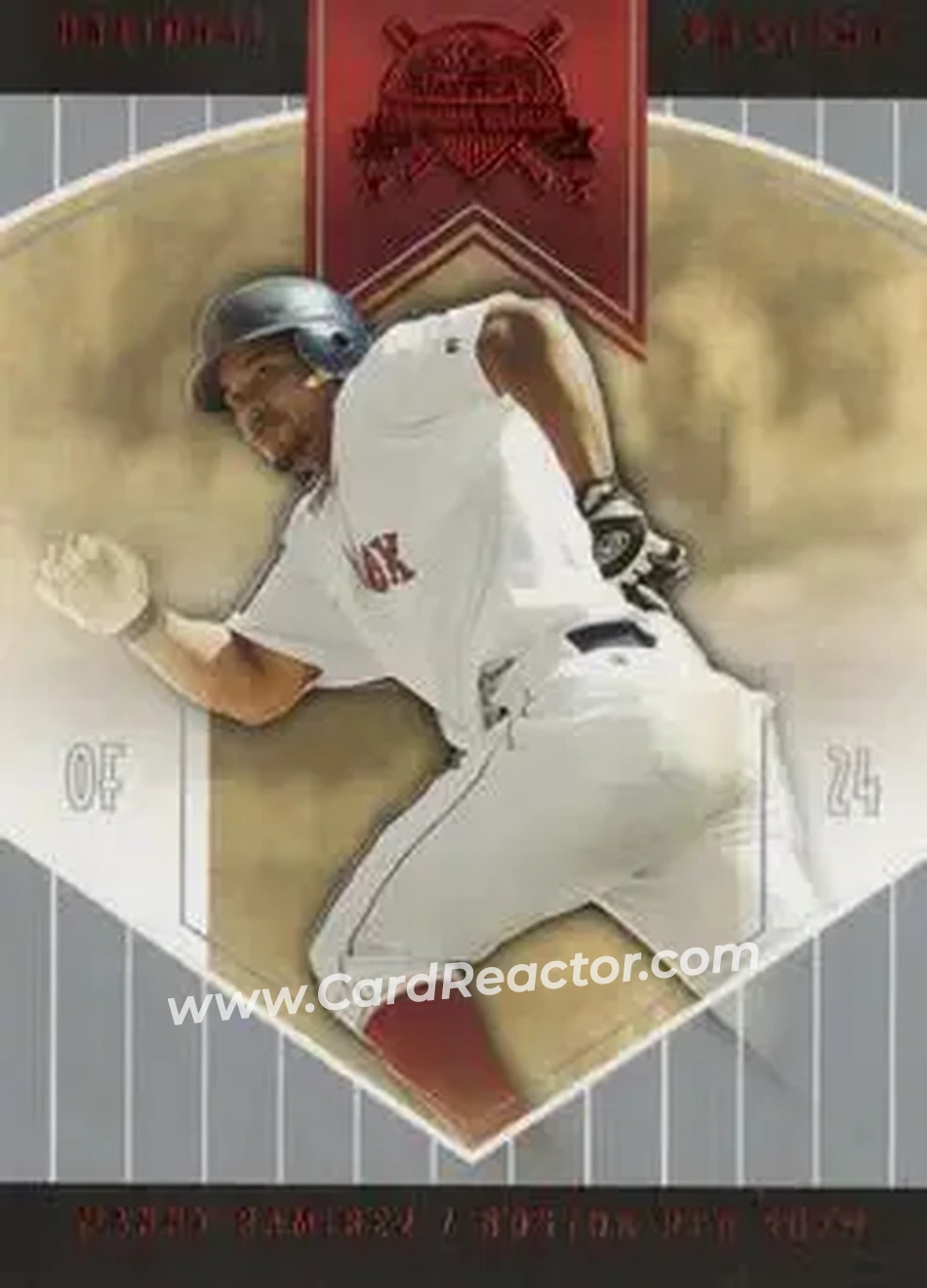 2004 Fleer National Pastime - Red Foil #10 - Manny Ramirez - Boston Red Sox - Front
