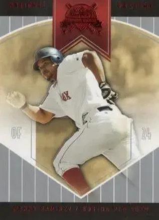 2004 Fleer National Pastime - Red Foil #10 - Manny Ramirez - Boston Red Sox