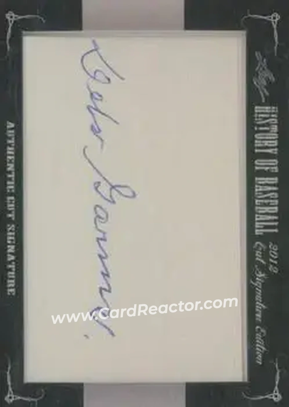 2012 Leaf Cut Signature History of Baseball #NNO - Debs Garms - Front