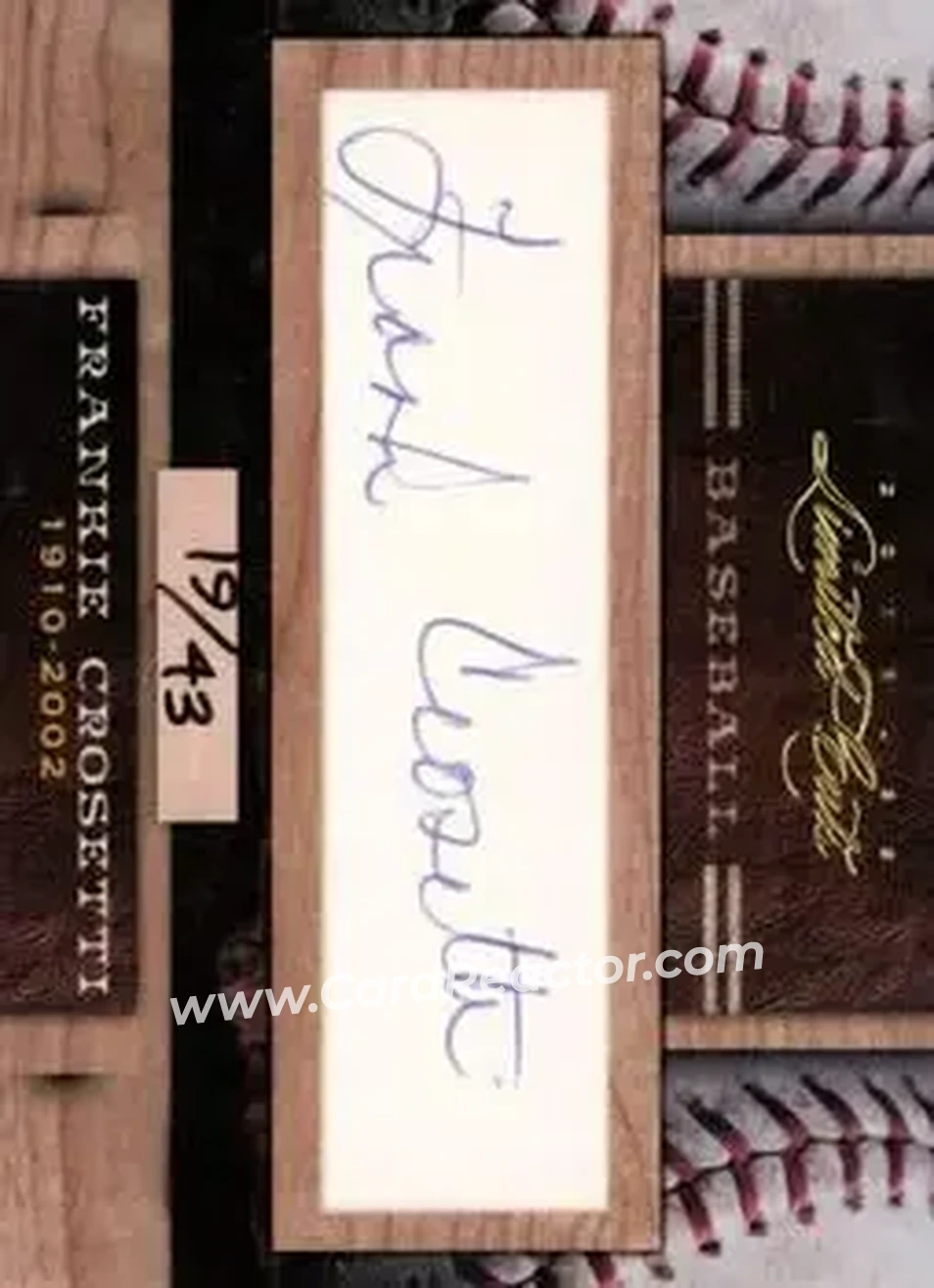 2011 Donruss Limited Cuts #122 - Frankie Crosetti - Front 2011 Donruss Limited Cuts #122 - Frankie Crosetti - Front