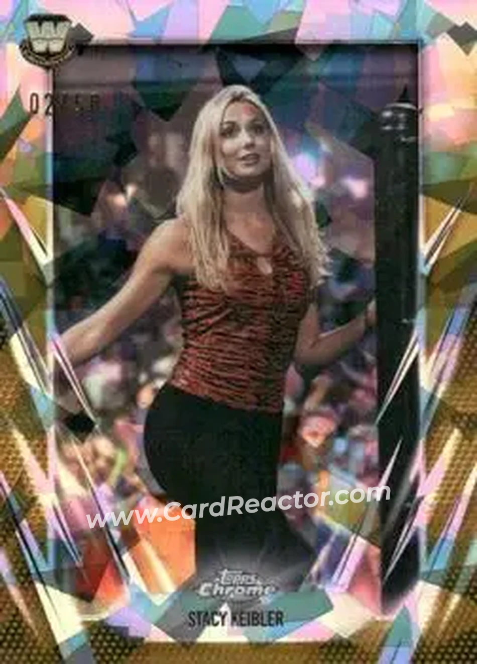 2026 Topps Chrome Sapphire Edition WWE - Gold #121 - Stacy Keibler - Front