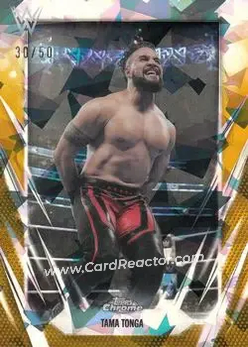 2026 Topps Chrome Sapphire Edition WWE - Gold #197 - Tama Tonga - Front