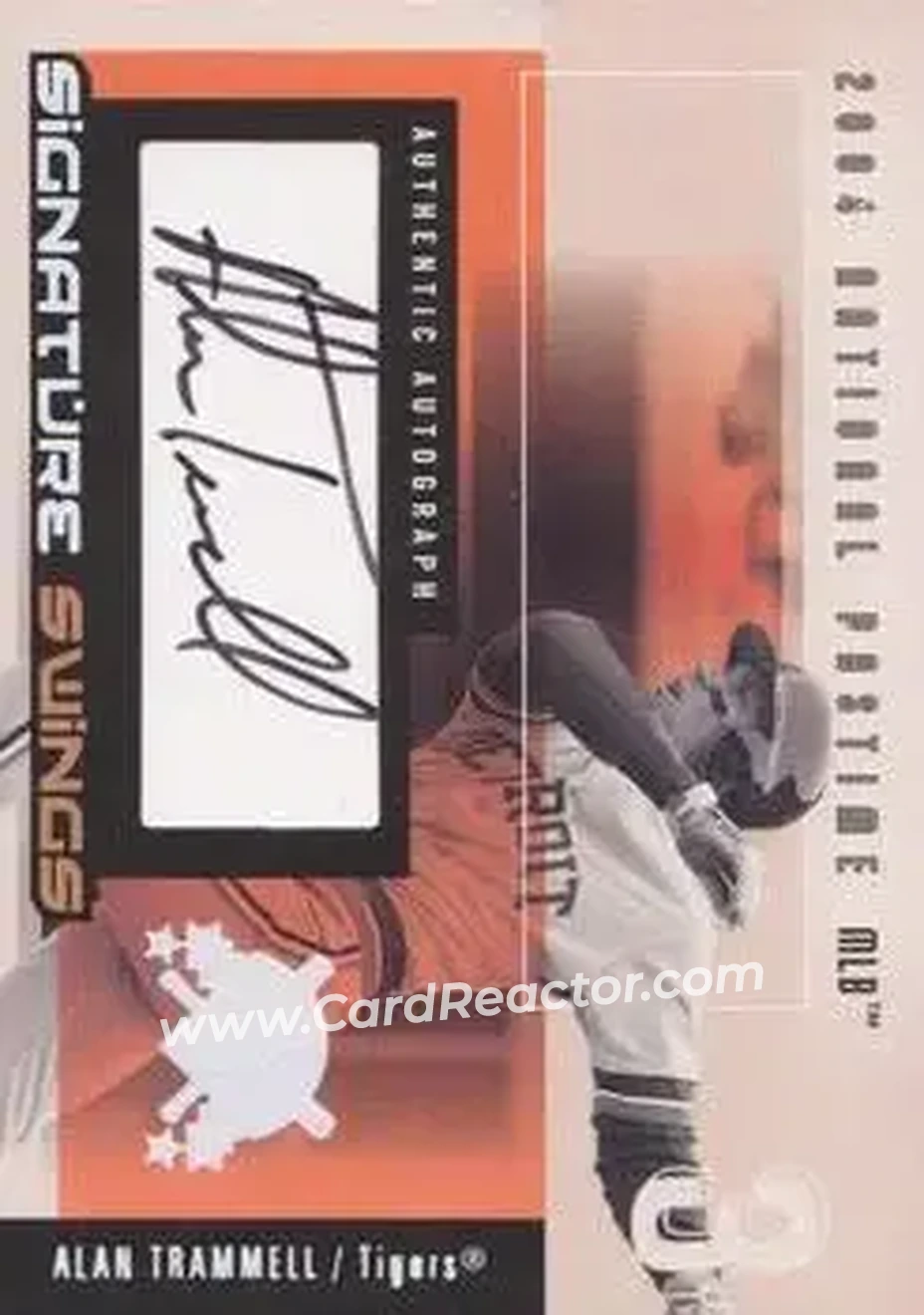 2004 Fleer National Pastime - Signature Swings White #SSA-AT - Alan Trammell - Detroit Tigers - Front