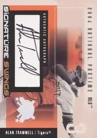 2004 Fleer National Pastime - Signature Swings White #SSA-AT - Alan Trammell - Detroit Tigers