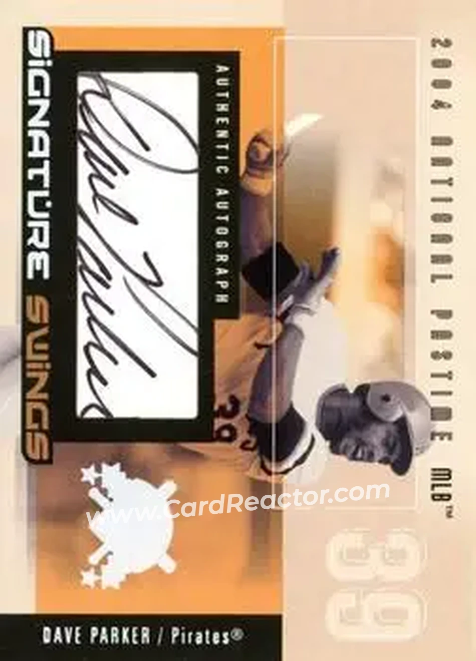 2004 Fleer National Pastime - Signature Swings White #SSA-DP - Dave Parker - Pittsburgh Pirates - Front