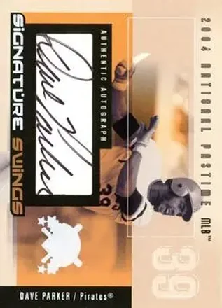 2004 Fleer National Pastime - Signature Swings White #SSA-DP - Dave Parker - Pittsburgh Pirates