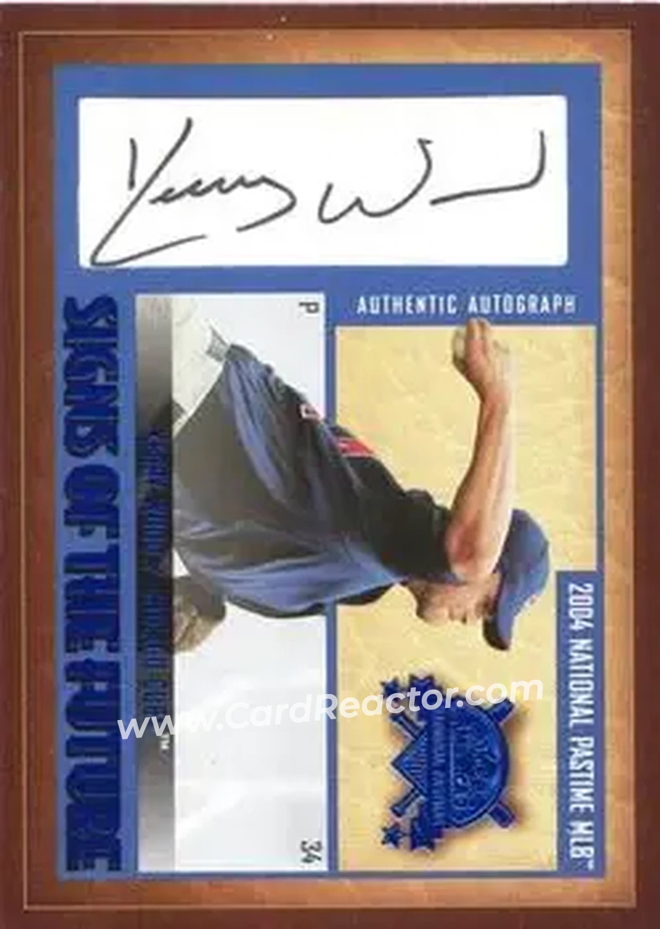 2004 Fleer National Pastime - Signs of the Future Blue #SF-KW - Kerry Wood - Chicago Cubs - Front
