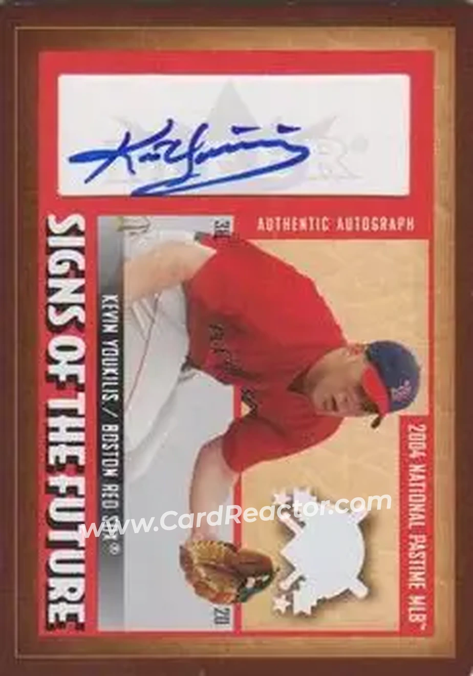 2004 Fleer National Pastime - Signs of the Future White #SF-KY - Kevin Youkilis - Boston Red Sox - Front