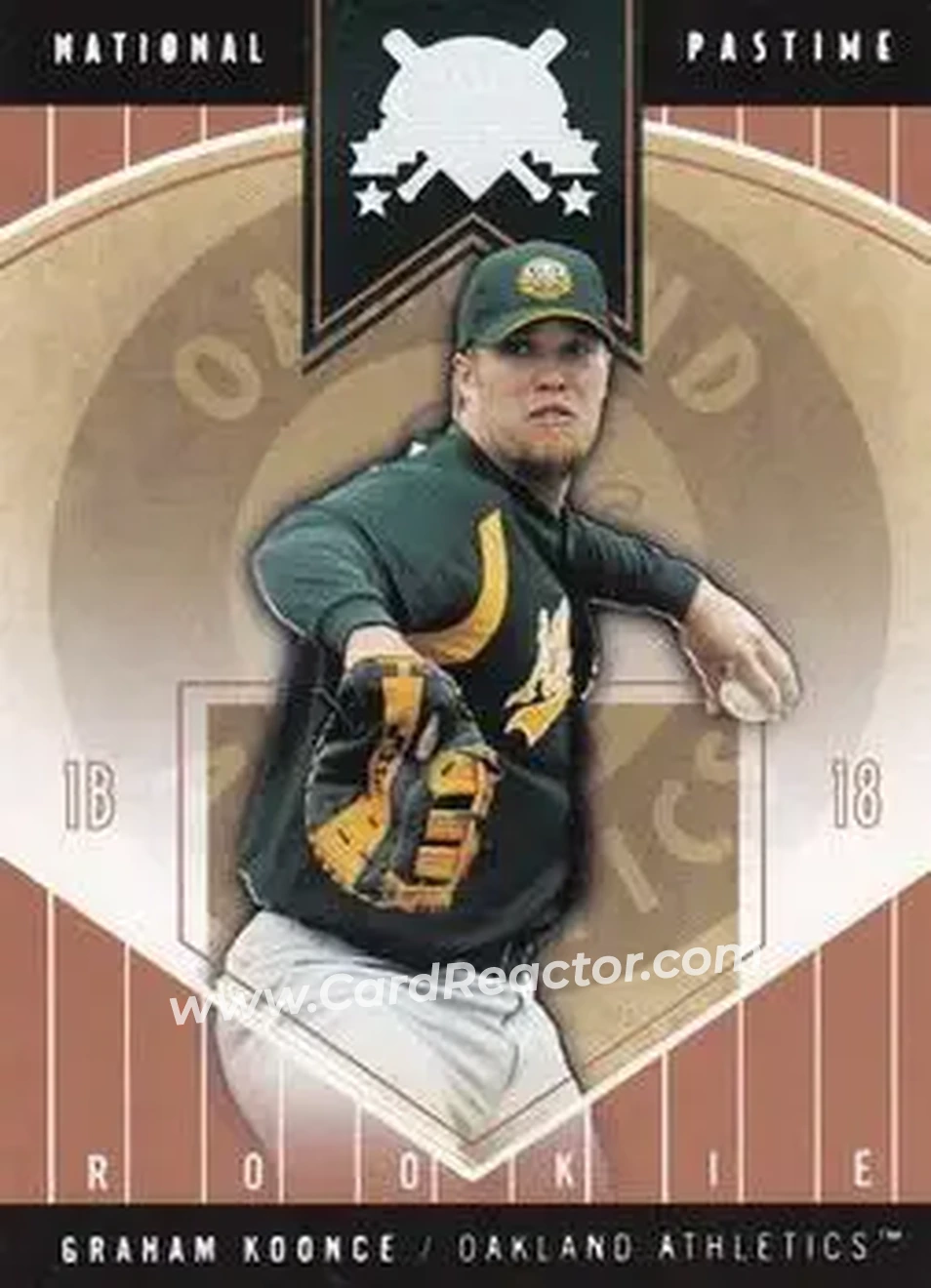 2004 Fleer National Pastime - White Foil #62 - Graham Koonce - Oakland Athletics - Front