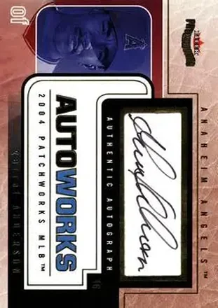 2004 Fleer Patchworks - Autoworks Blue #AW-GA - Garret Anderson - Anaheim Angels
