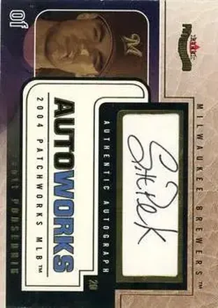 2004 Fleer Patchworks - Autoworks Blue #AW-SP - Scott Podsednik - Milwaukee Brewers