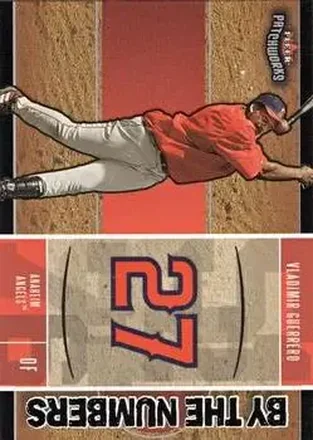 2004 Fleer Patchworks - By the Numbers #8BN - Vladimir Guerrero - Anaheim Angels